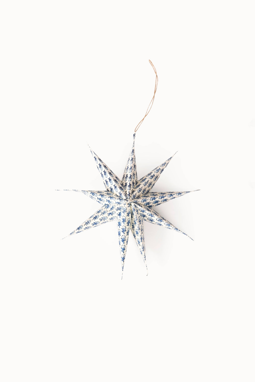 Large Blue Starlight Paper Star Ornaments, Set of 3
