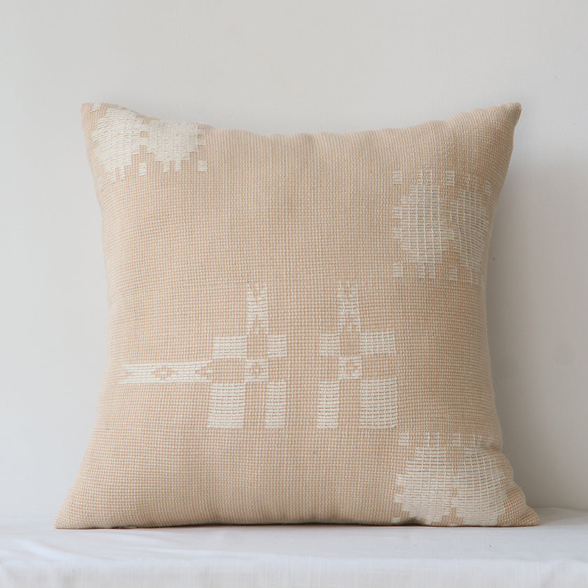 Handwoven Cotton Pillow Cover – Heirloom Naga | 18x18 Artisan Loin-Loom Textile, Ethical Home Decor