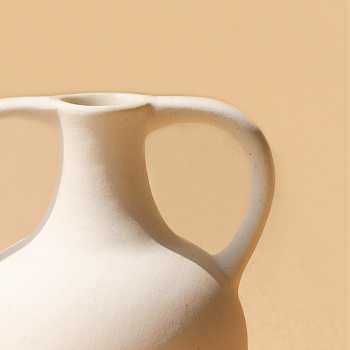 Harappan Ceramic Vase – Osmos Studio | Sculptural Handmade Vase for Dried Florals & Neutral Decor
