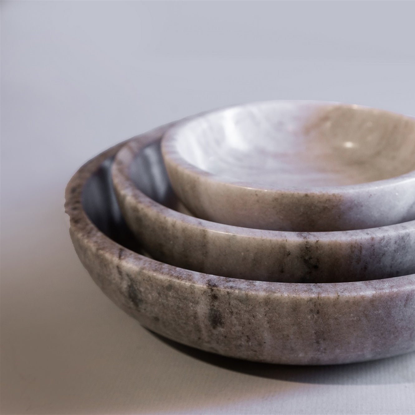 Marble Nesting Bowls – Handcrafted Stone Set | Natural Marble Decorative & Serving Bowls for Kitchen & Coffee Table