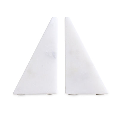 Marble Triangle Bookends– Modern Neutral Shelf Decor | Sorelle Rossi