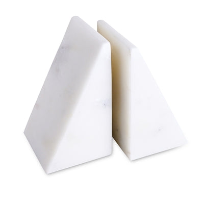 Marble Triangle Bookends– Modern Neutral Shelf Decor | Sorelle Rossi