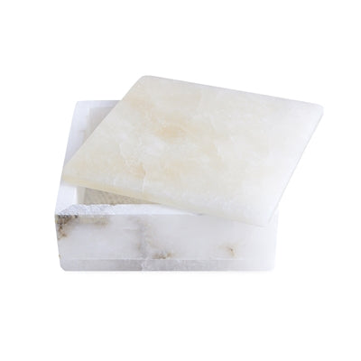 Alabaster Square Boxes – Natural Stone Storage | Sorelle Rossi