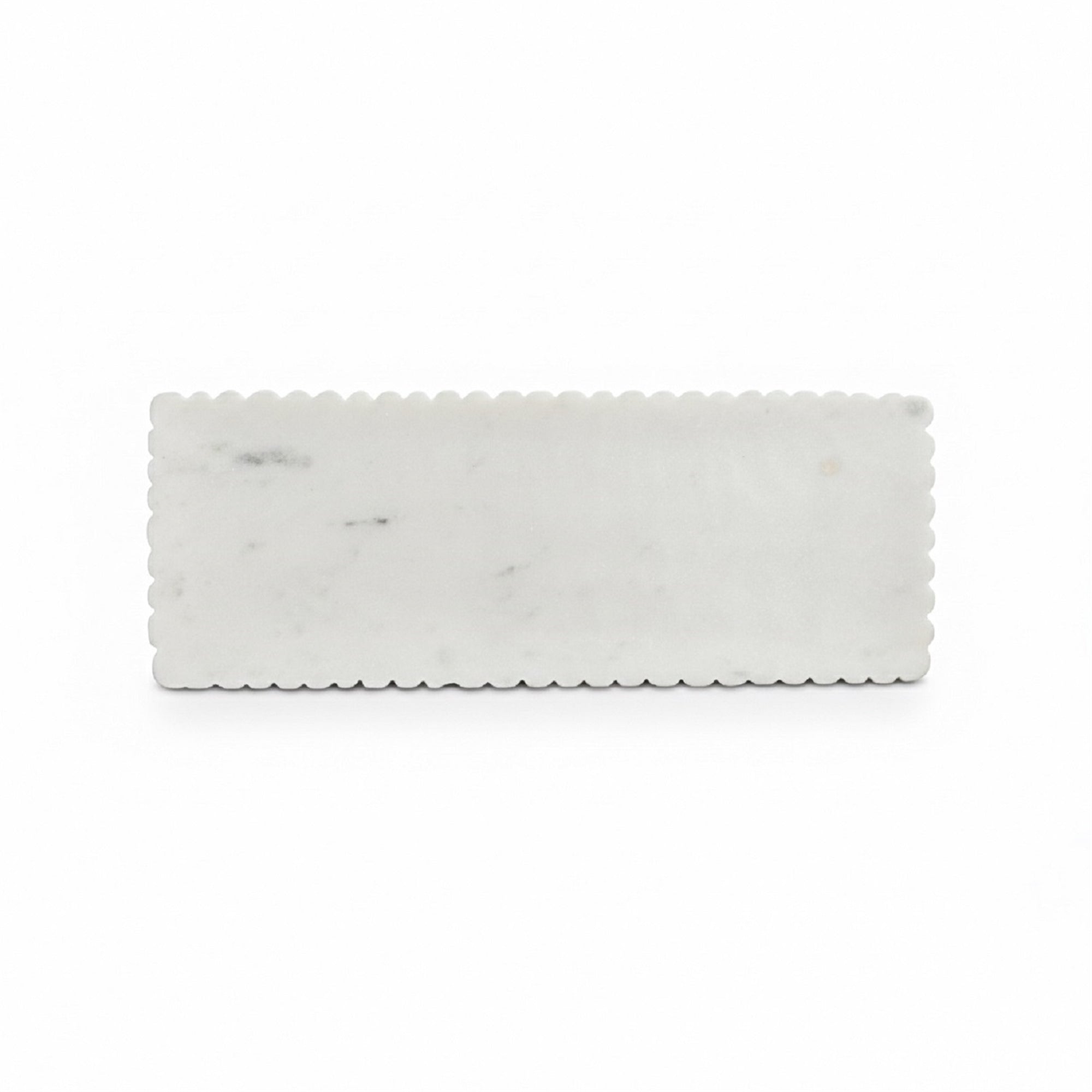 White Marble Vanity Tray – Grooved Design | Luxury Bathroom & Decorative Marble Tray