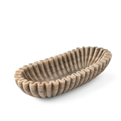 Katherine Alice Ruffled Marble Bowl – Handcrafted Decorative Natural Bowl | Sorelle Rossi