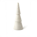 Large White Marble Decorative Christmas Tree – Minimalist Holiday Accent, 16"
