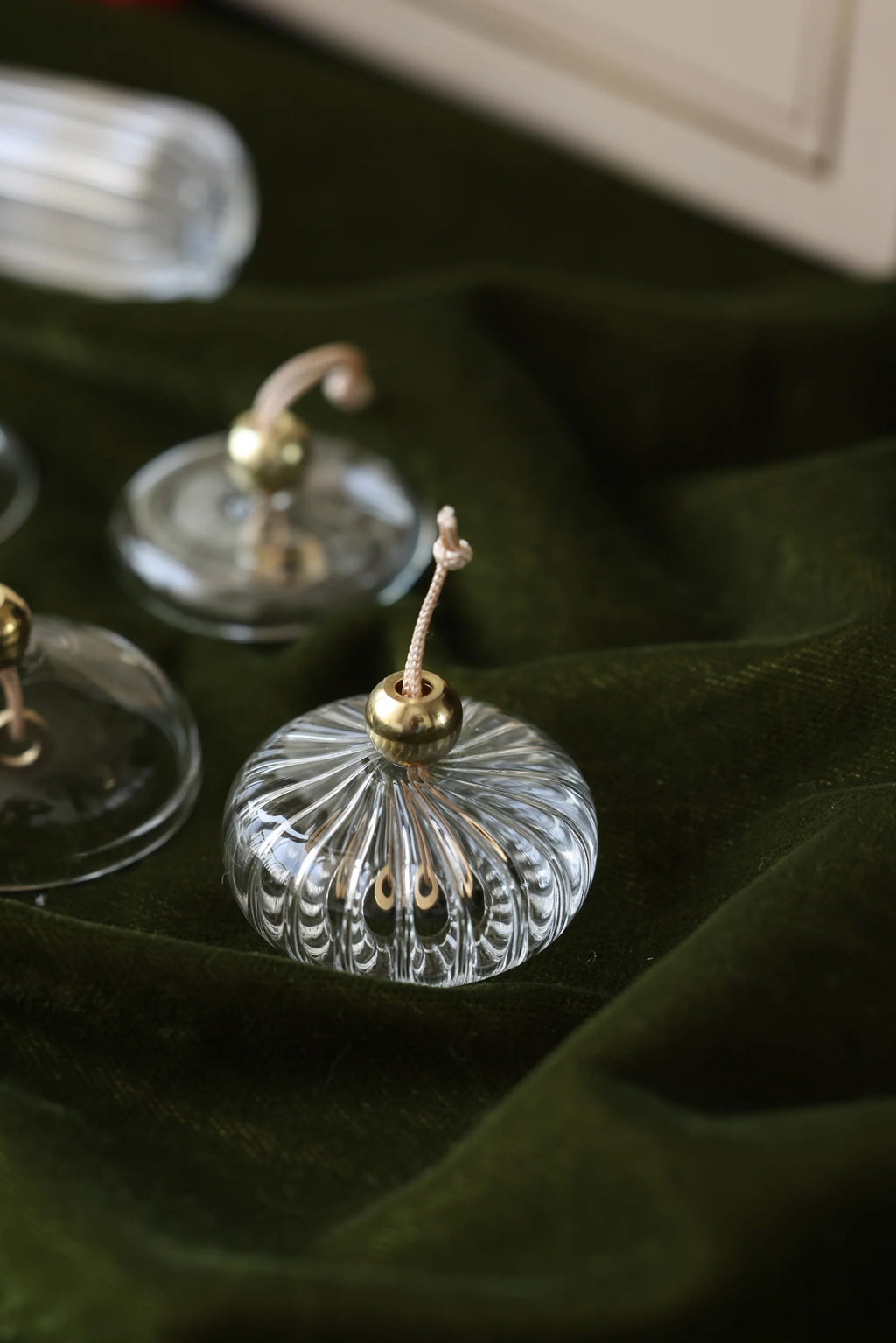 Bon Borosilicate Glass Christmas Ornaments, Set of 4