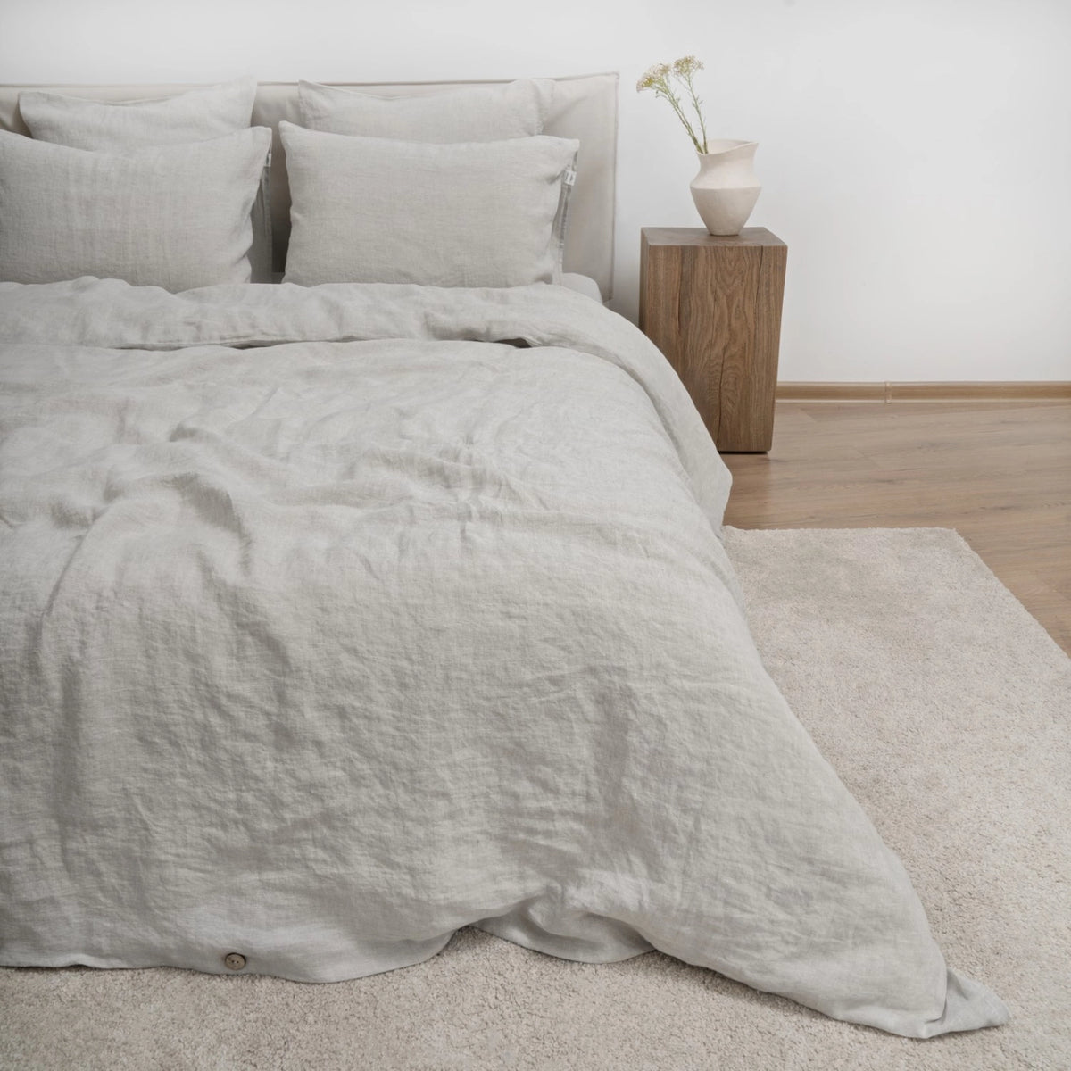 Melange Natural Linen Duvet Cover Set
