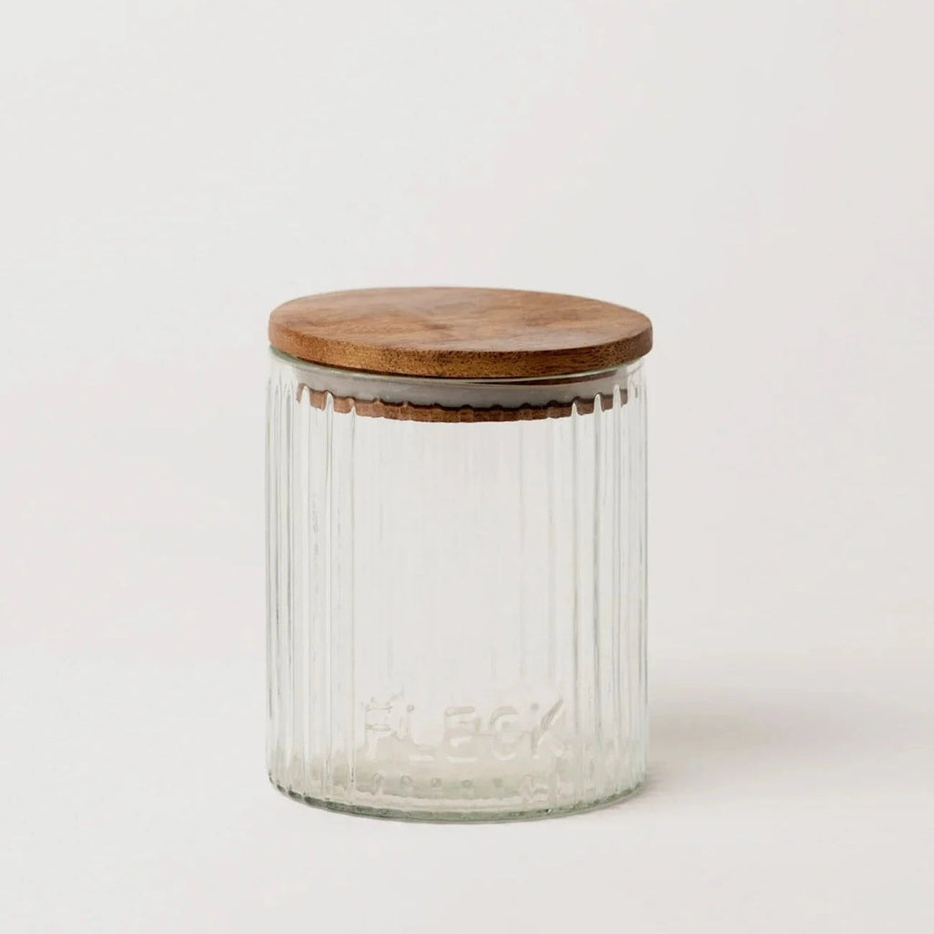Handblown Fluted Glass Storage Jars – Set of 3 | Kitchen Organization | Sorelle Rossi