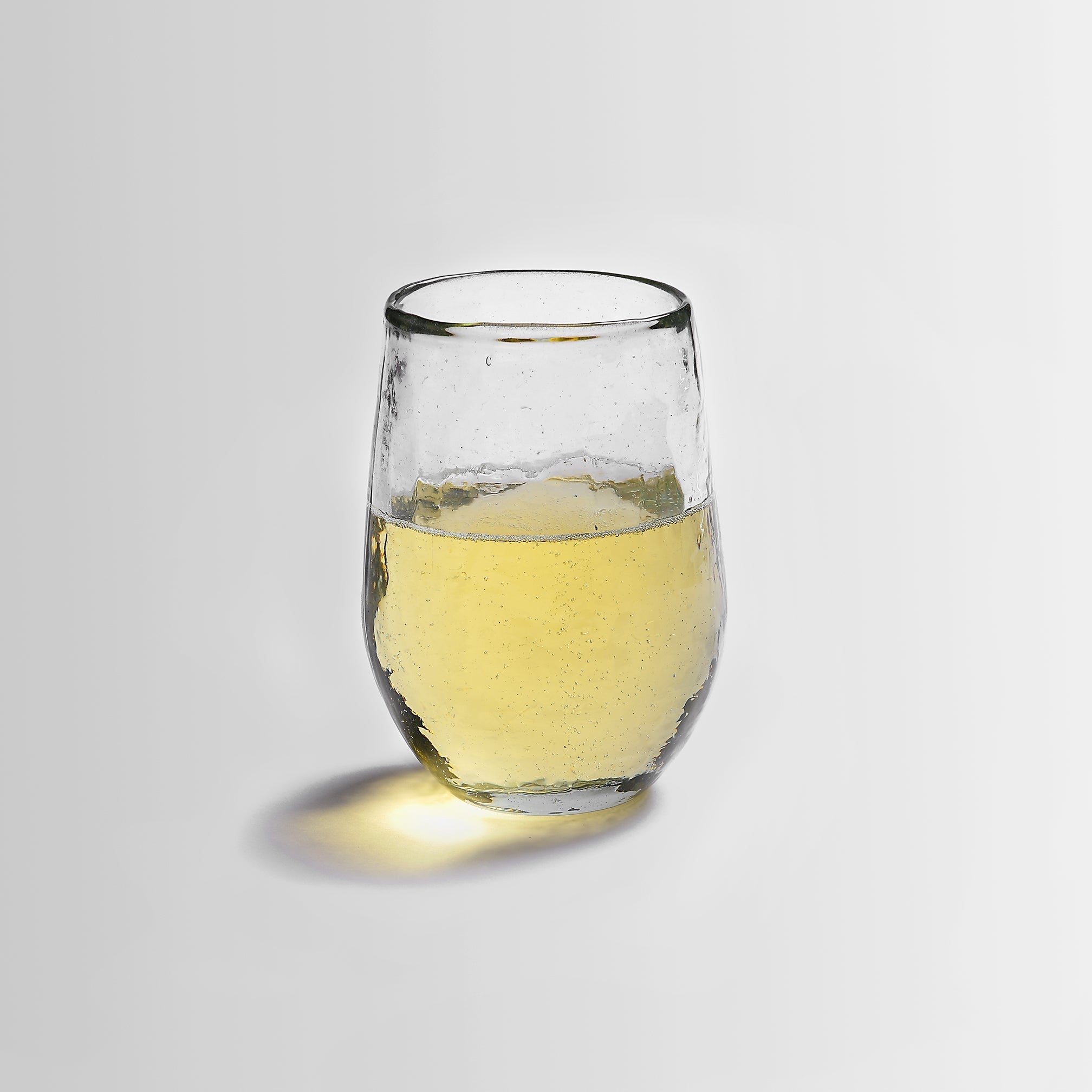 Handcrafted 8 oz Pebbled Glasses - Set of 4