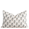 Floral patterned pillow on a white background