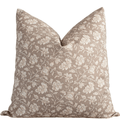 Clara Taupe Floral Pillow Cover
