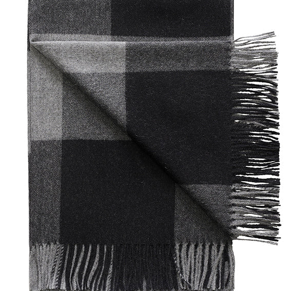 Buffalo Check Throw Blanket – Neutral Plaid | Cozy European-Inspired Home Accent