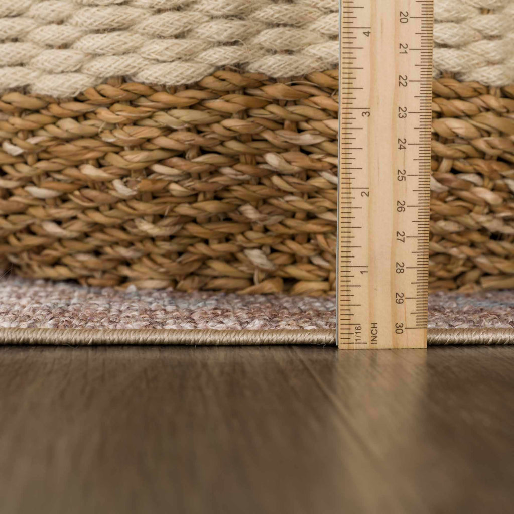 Analu Washable Non-Slip Vintage Area Rug – Tan, Blue & Brown
