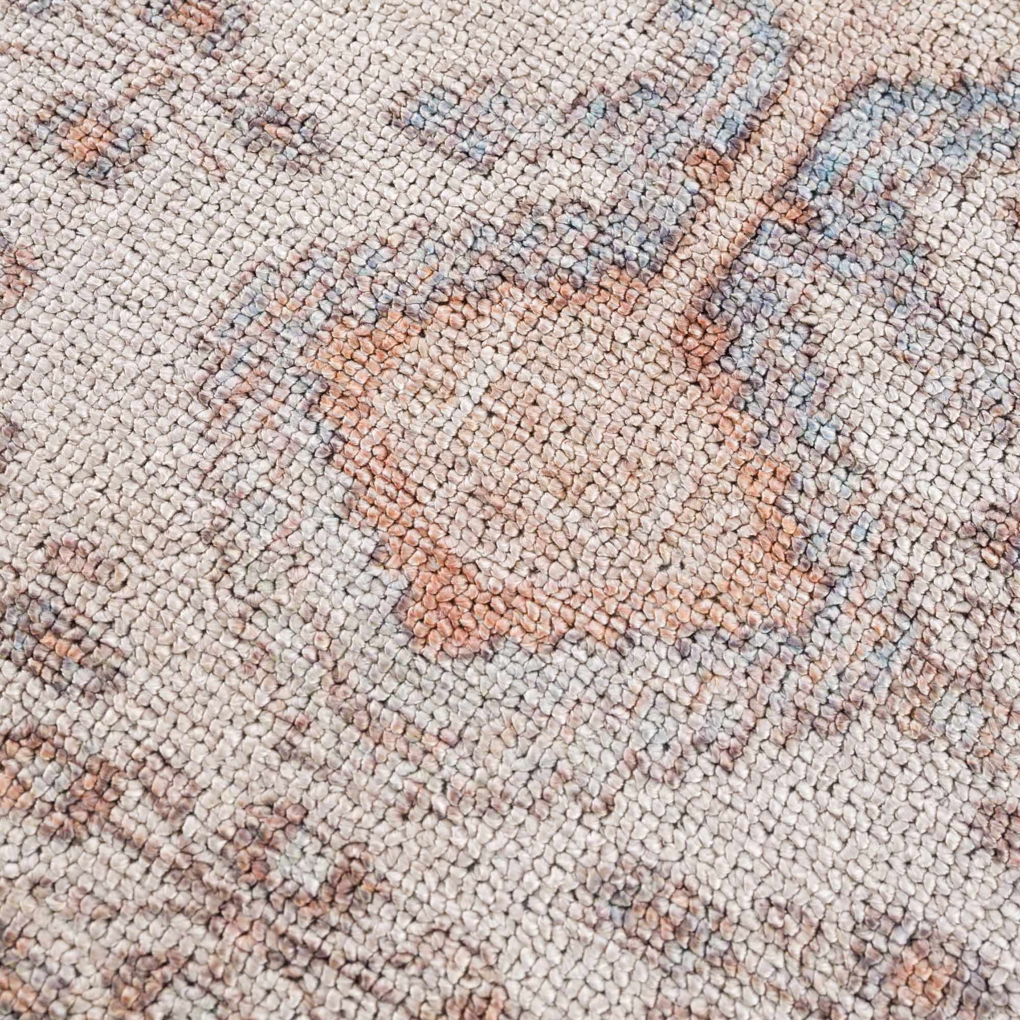 Analu Washable Non-Slip Vintage Area Rug – Tan, Blue & Brown