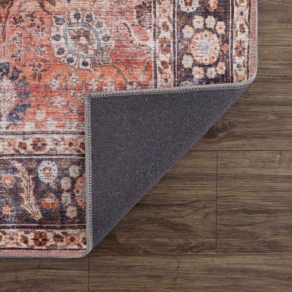 Ganyangan Traditional Washable Area Rug - Chenille Blend