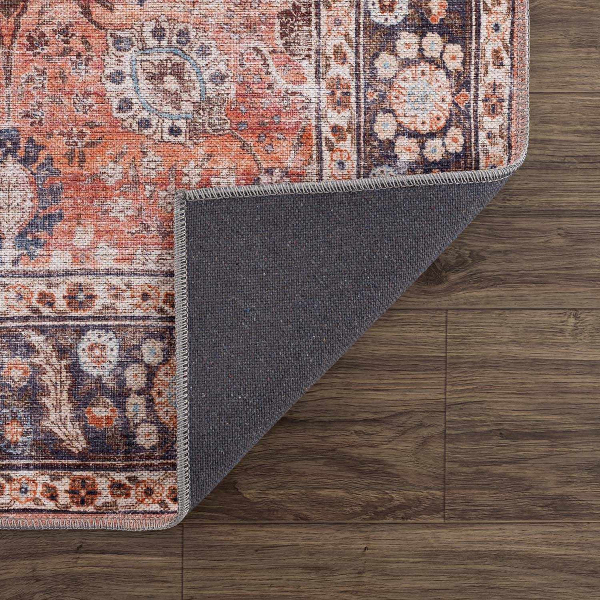 Ganyangan Traditional Washable Area Rug - Chenille Blend
