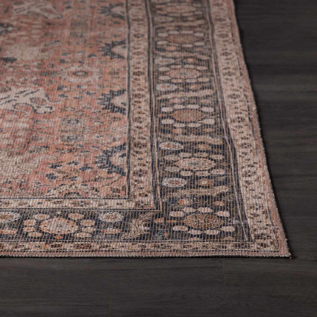 Ganyangan Traditional Washable Area Rug - Chenille Blend