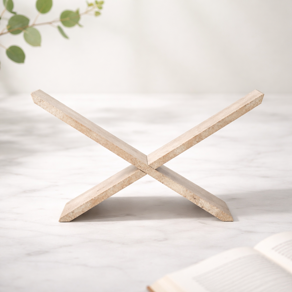 Travertine Bookbed – Natural Stone Shelf Decor | Sorelle Rossi