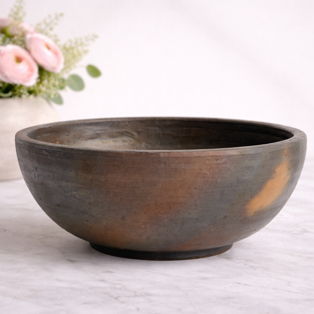 Brown Terracotta Bowl – Decorative Centerpiece | Sorelle Rossi
