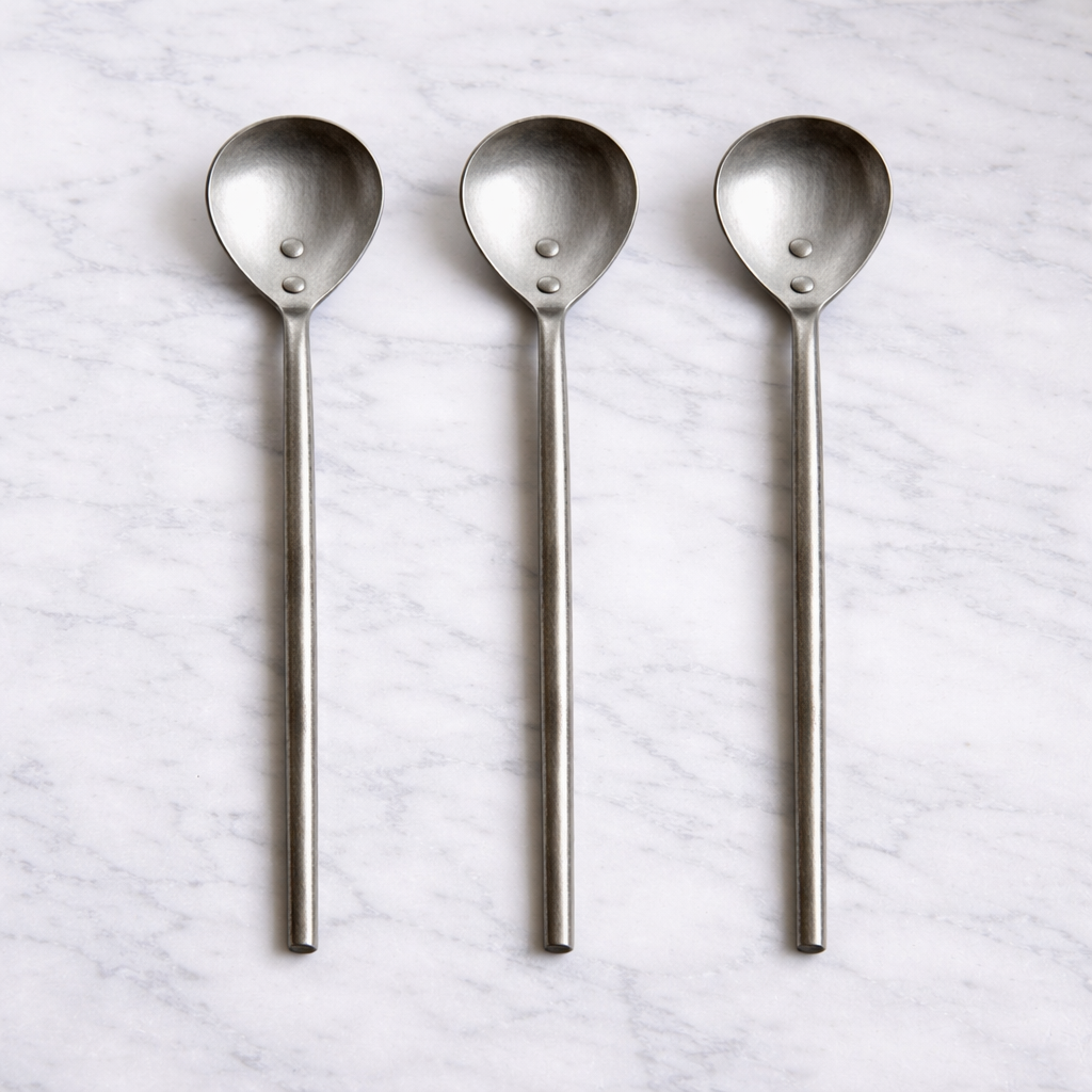 Pewter Spoons – Set of 3 | Small Serving Spoons