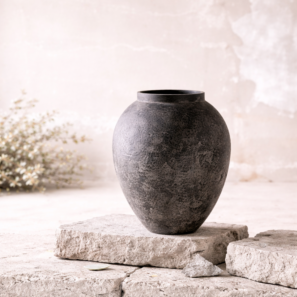 Memory Jar | Textured Decorative Vessel Inspired by Natural Earth Tones