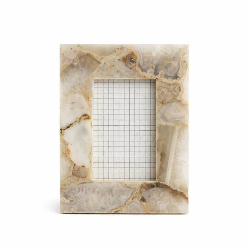 White Agate Picture Frames – Natural Stone Frame Collection | Sorelle Rossi