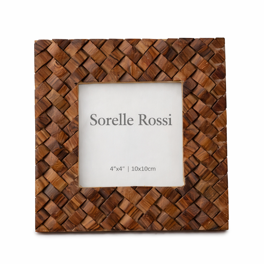 Wood Criss Cross Picture Frames – Decorative Natural Frame Collection