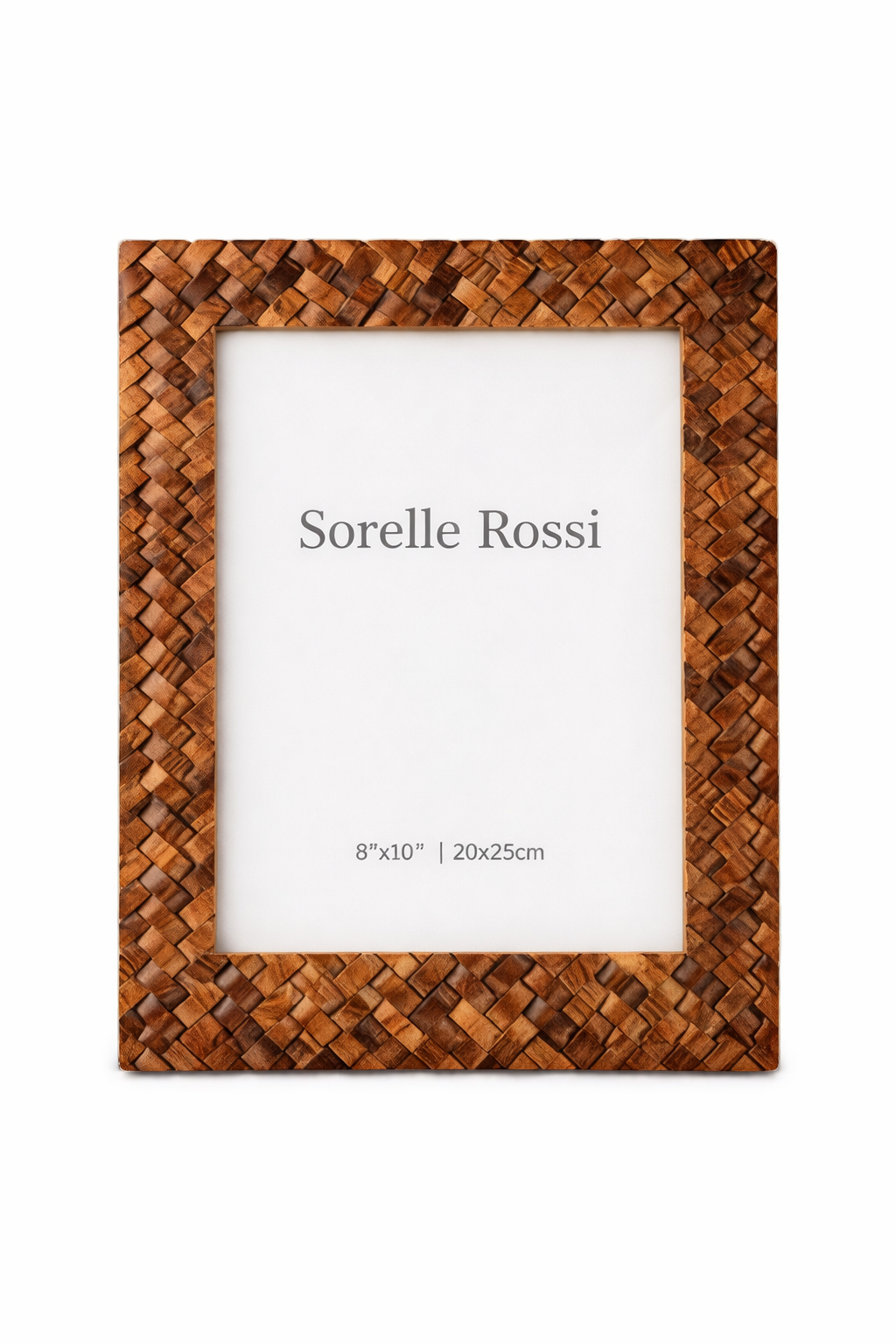 Wood Criss Cross Picture Frames – Decorative Natural Frame Collection