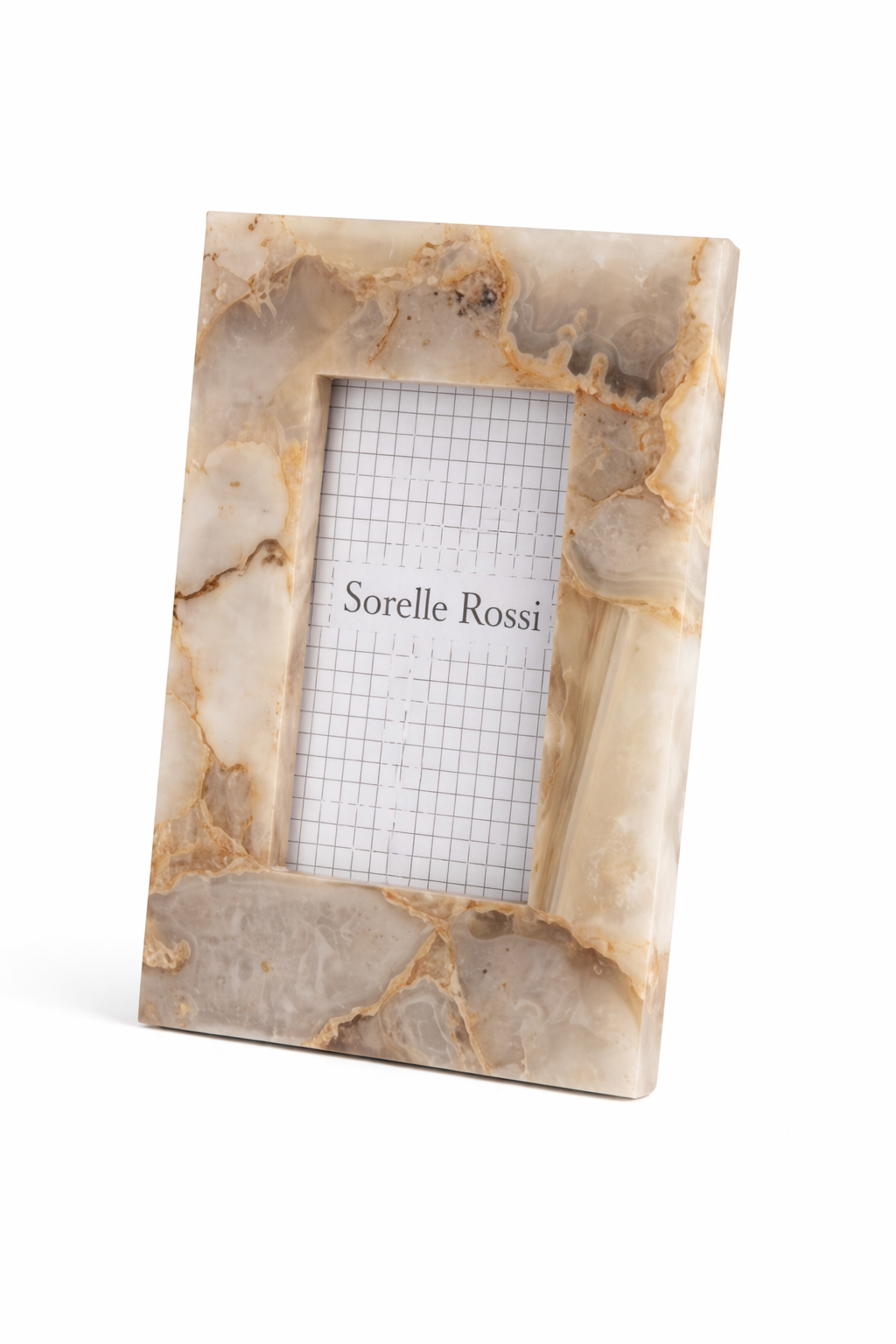 White Agate Picture Frames – Natural Stone Frame Collection | Sorelle Rossi