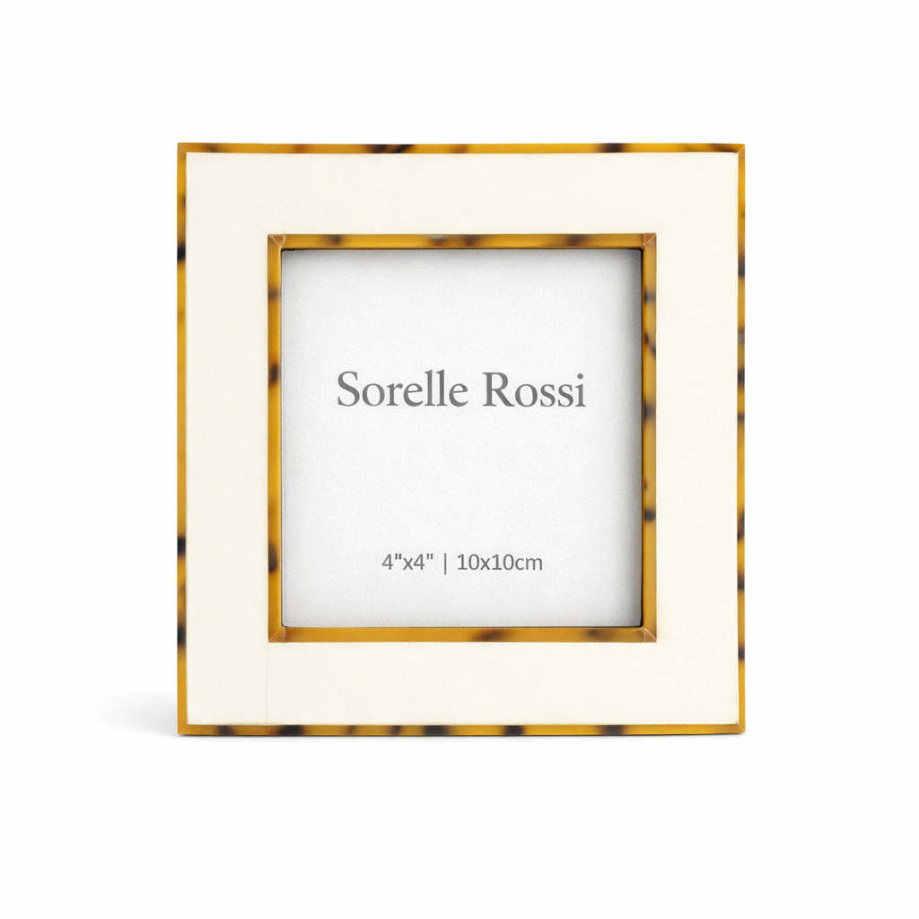 Tortoiseshell Border photo frames– Minimalist Neutral Frame | Sorelle Rossi