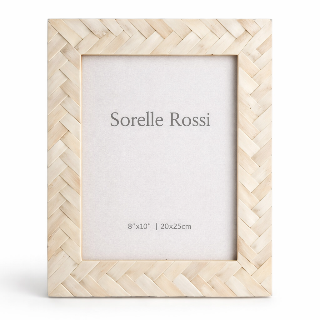 Braided Bone Picture Frames – Handcrafted Neutral Frame Collection | Sorelle Rossi