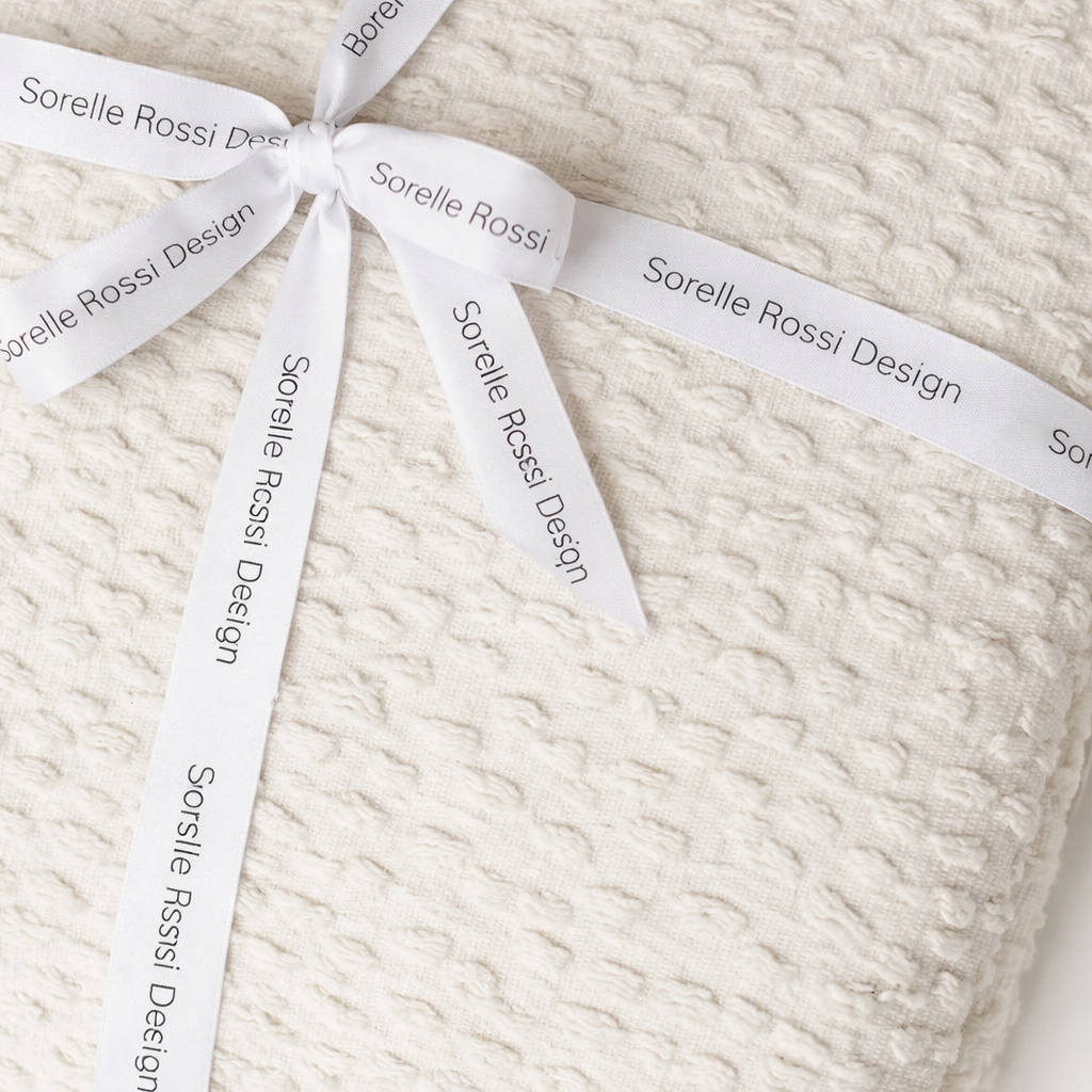 Cotton Bedspread – Normandie | Neutral Lightweight Coverlet for Layered European Bedding
