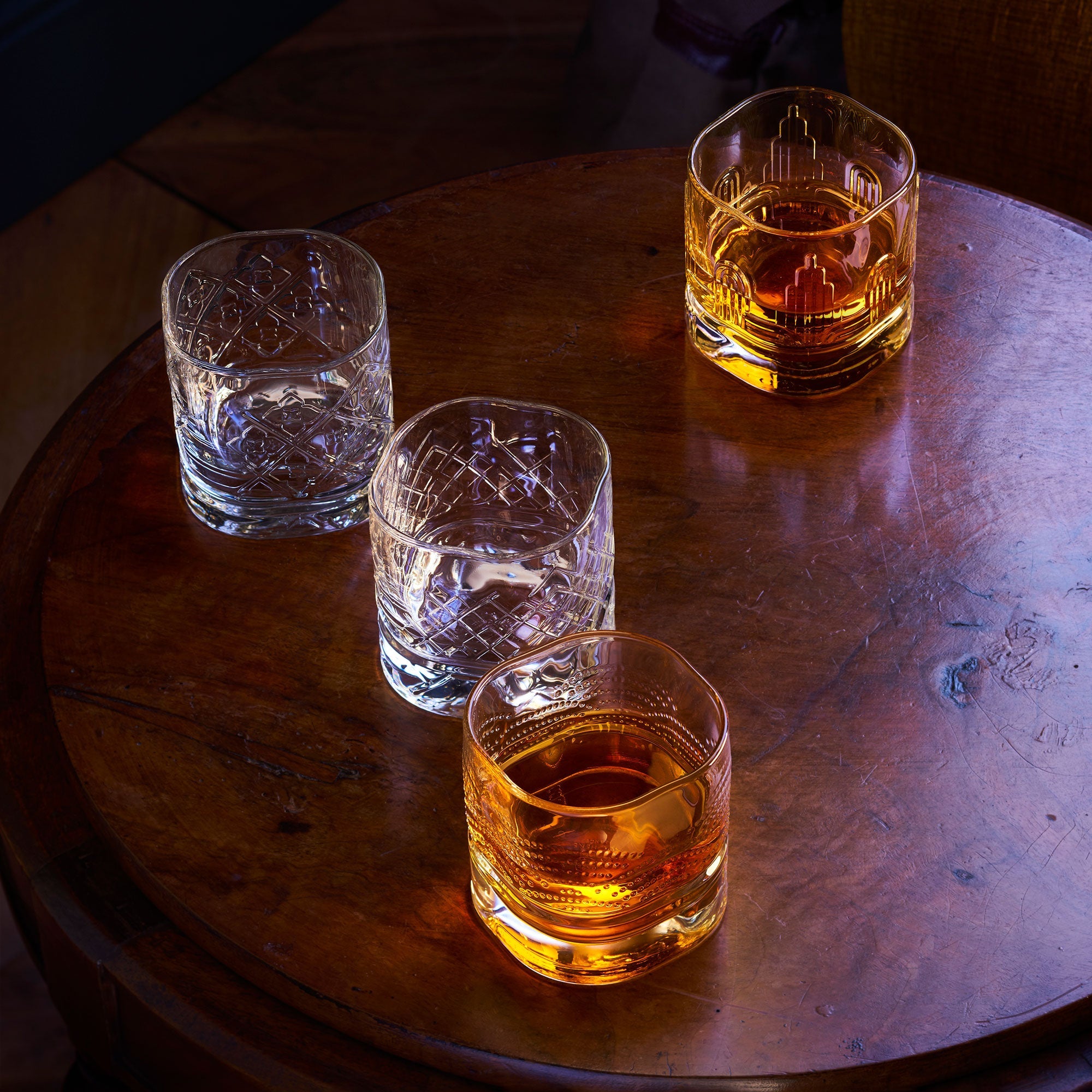 Dandy Assorted Whiskey Glasses – Set of 4
