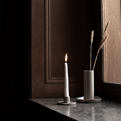 Cast Iron Wave Taper Candle Holder | Sculptural Black Iron Candle Holder