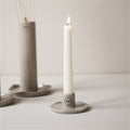 Cast Iron Wave Taper Candle Holder | Sculptural Black Iron Candle Holder