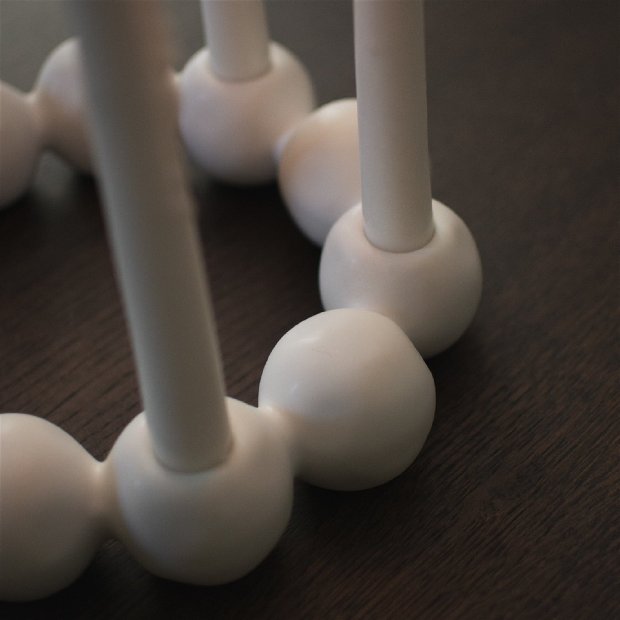 Ceramic Four-Taper Candle Holder – Minimalist Round Design