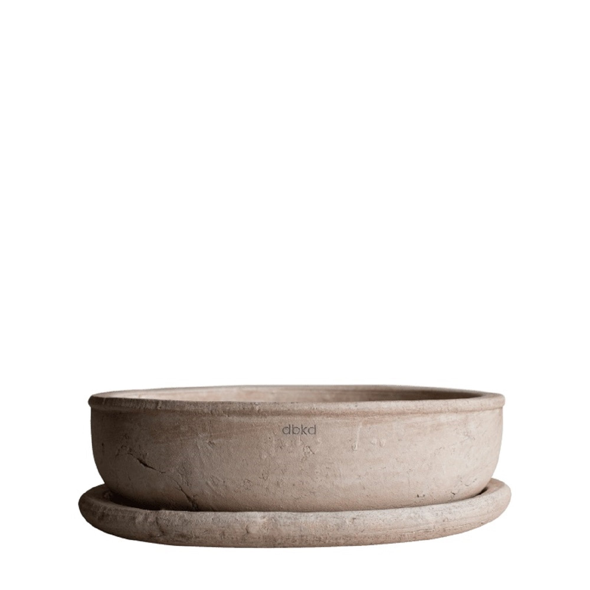 Sand Terracotta Bowl Planter – Low Profile Clay Planter Dish
