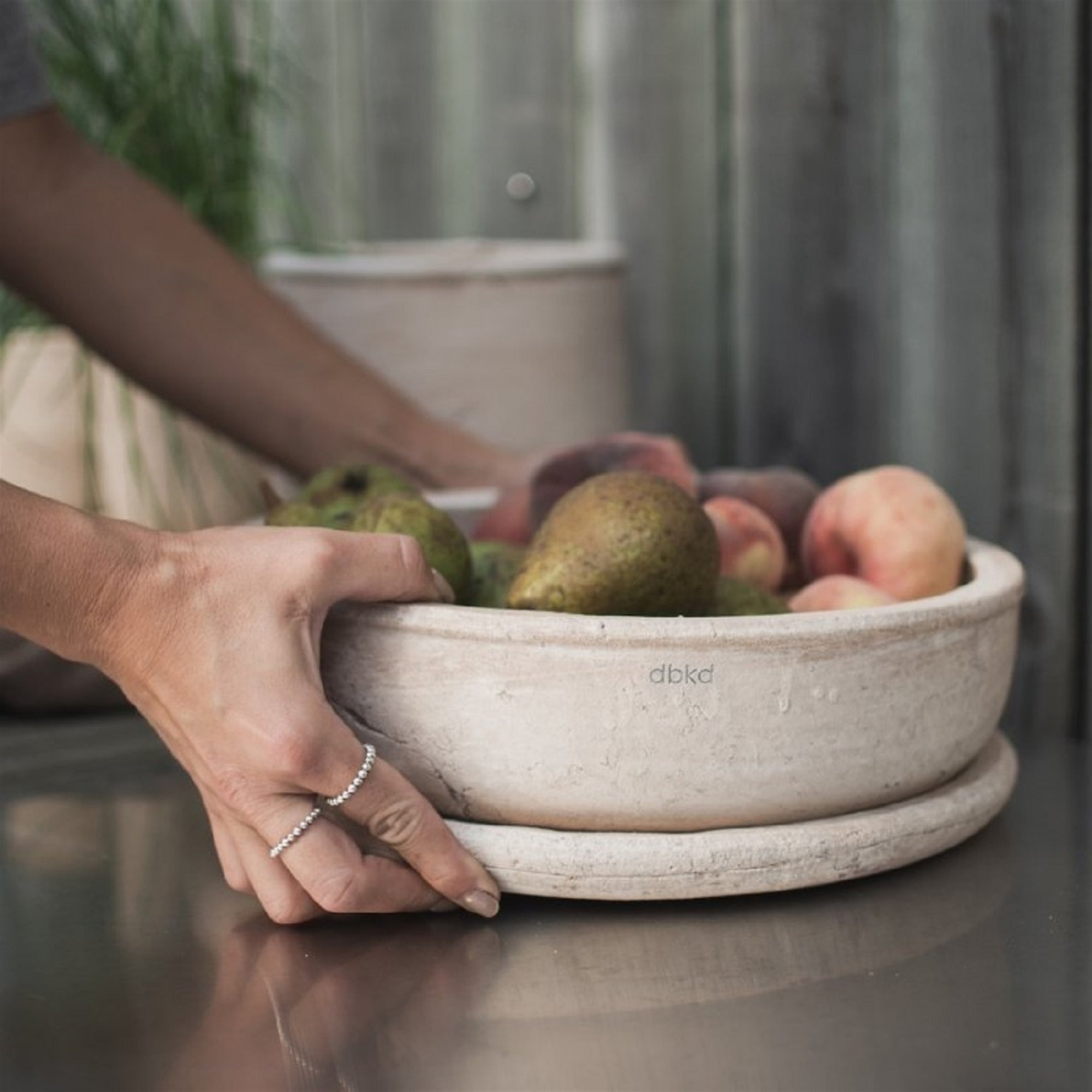 Sand Terracotta Bowl Planter – Low Profile Clay Planter Dish