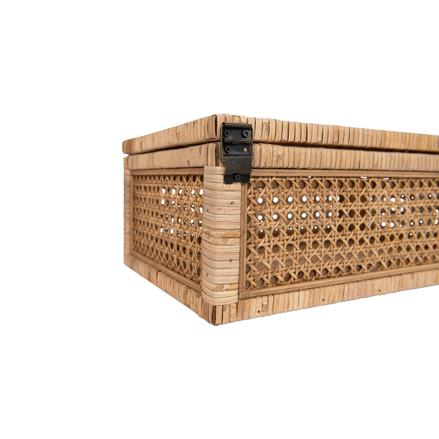 Woven Rattan Display Box with Glass Lid | Decorative Storage | Small & Large