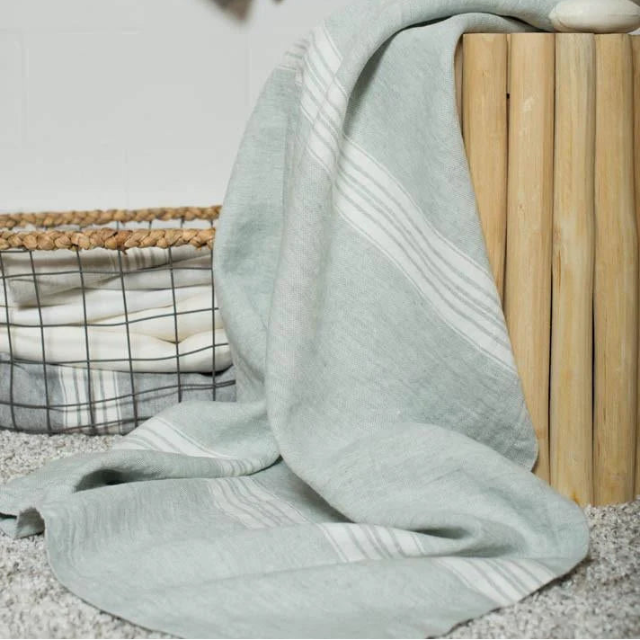 Stone-Washed Linen Bath Towel | Luxury Soft European Linen Bath Towel (Maison Collection)