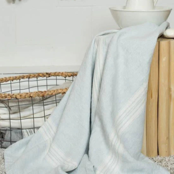 Stone-Washed Linen Bath Towel | Luxury Soft European Linen Bath Towel (Maison Collection)