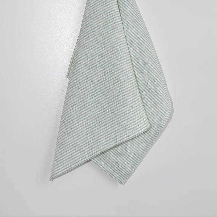 Annex Striped Linen Tea Towels – Set of 6 | 100% European Linen Kitchen Towels