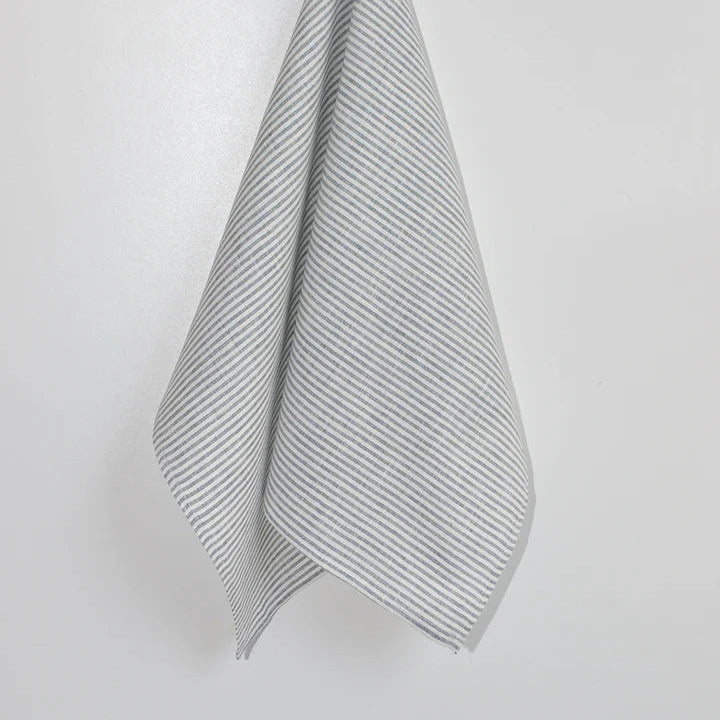 Annex Striped Linen Tea Towels – Set of 6 | 100% European Linen Kitchen Towels