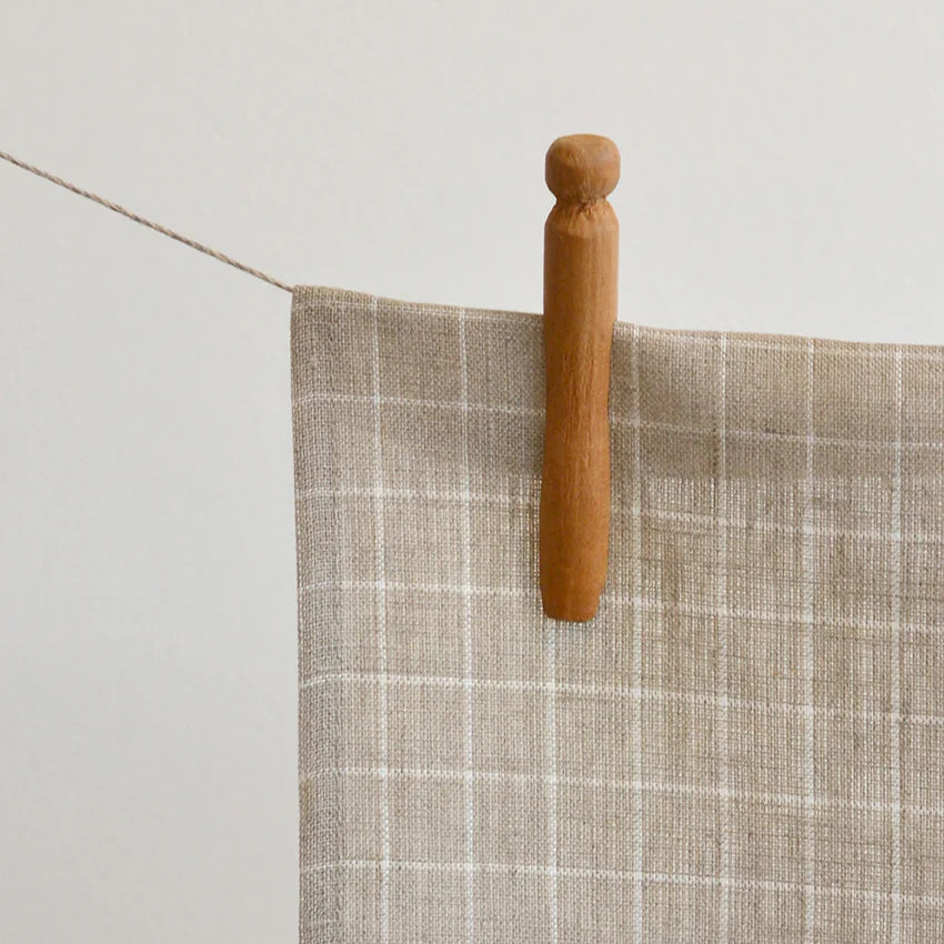 Windowpane Linen Tea Towels – Set of 6 (Finestra) | Handmade European Flax Kitchen Towels
