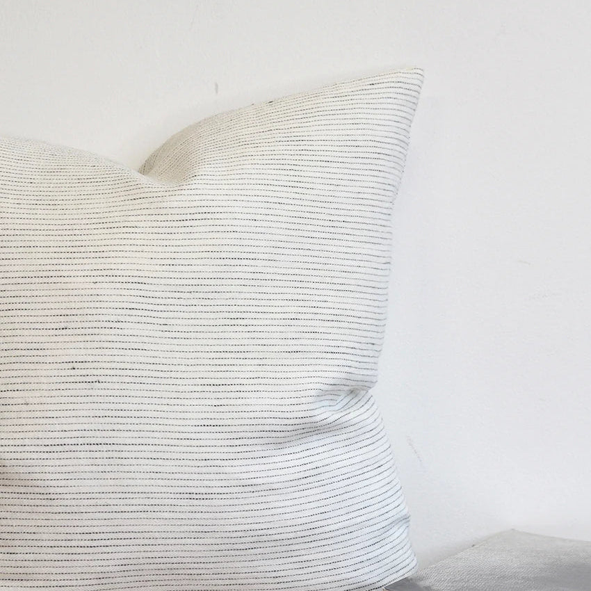 Morse Code Dot Pillow Cover – Delicate Dotted Pattern | Neutral Textured Decorative Cushion