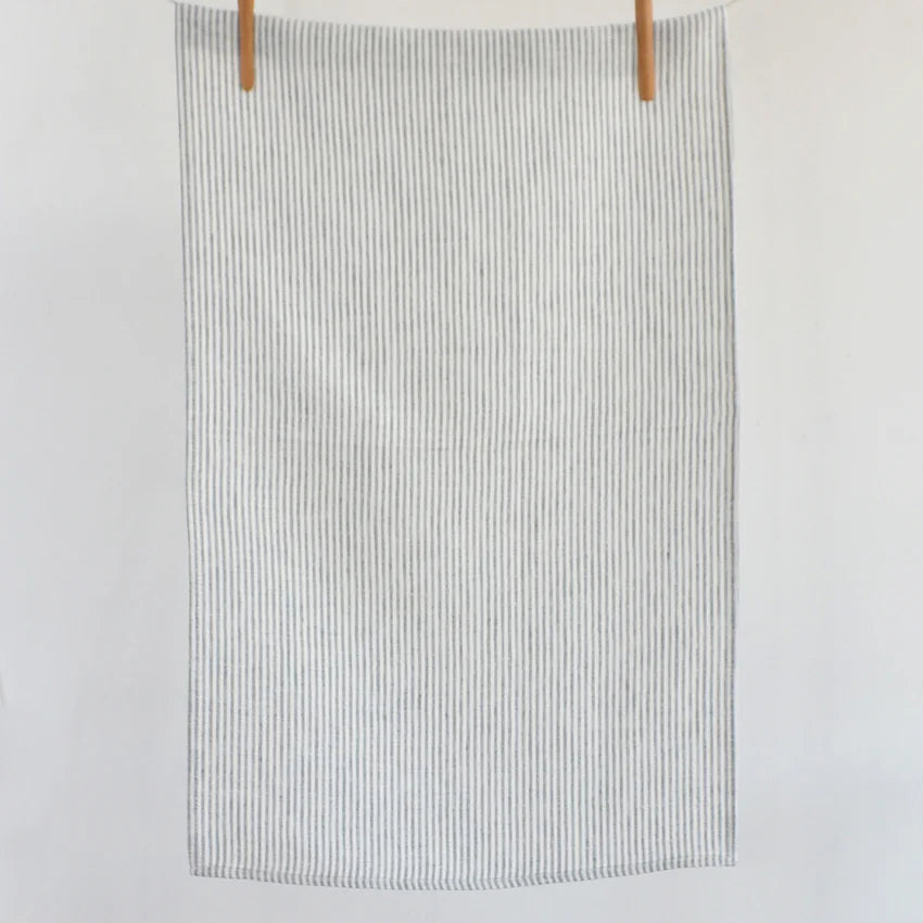 Annex Striped Linen Tea Towels – Set of 6 | 100% European Linen Kitchen Towels