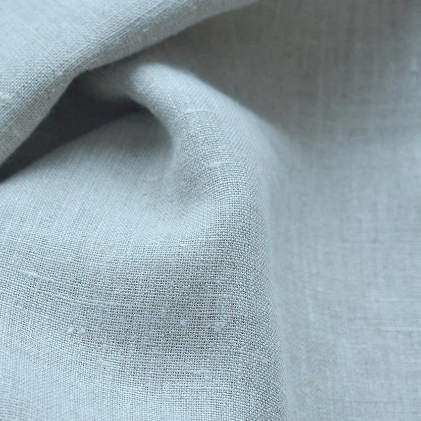 Katrina Colorblock Linen Pillow Cover – Zenith Blue & Natural | Modern 100% Linen Decorative Cushion