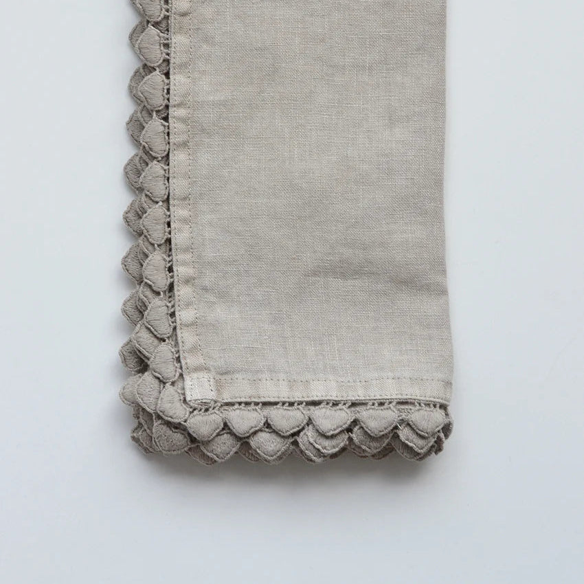 Linen Napkins – Set of 4 (Orvetto) | Neutral European Flax Cloth Napkins