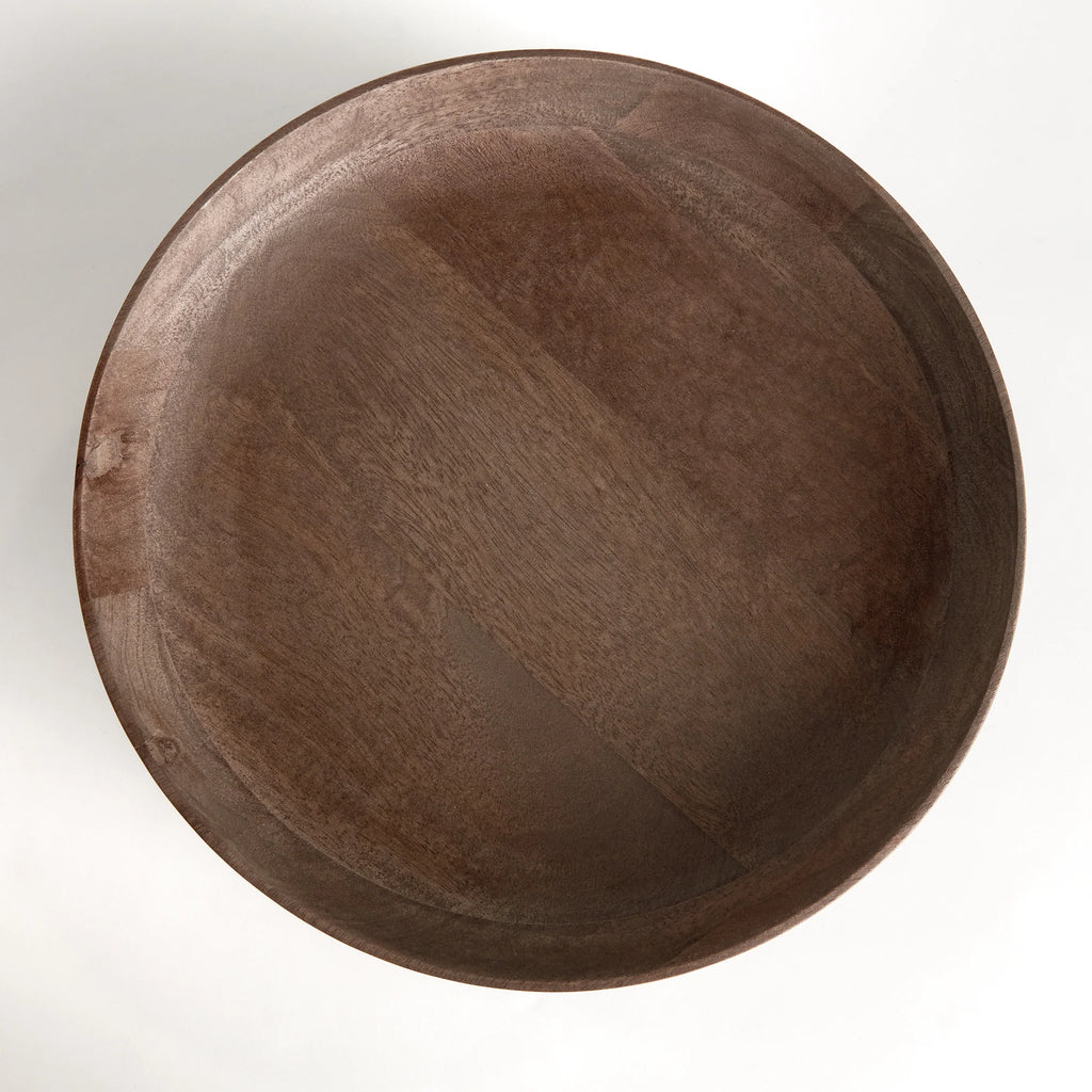 Handcrafted Brown pedestal bowl with a smooth matte finish and timeless minimalist European-inspired styling | Sorelle Rossi Shoppe